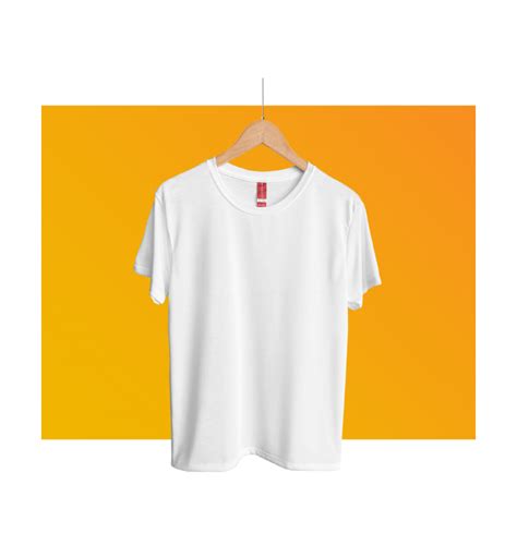 Camiseta Sublimable Cuello Redondo Para Caballero Blanca Playerytees