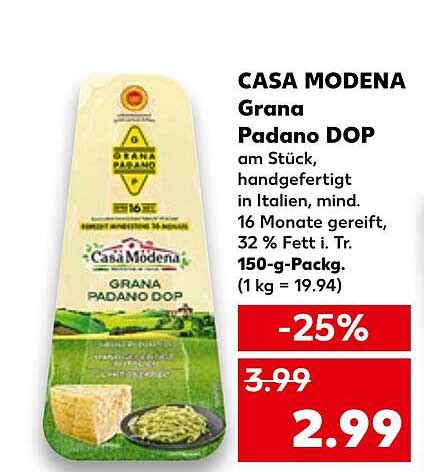 Casa Modena Grana Padano Dop Angebot Bei Kaufland