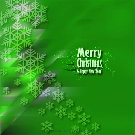 Green Christmas Snowflakes Background Template