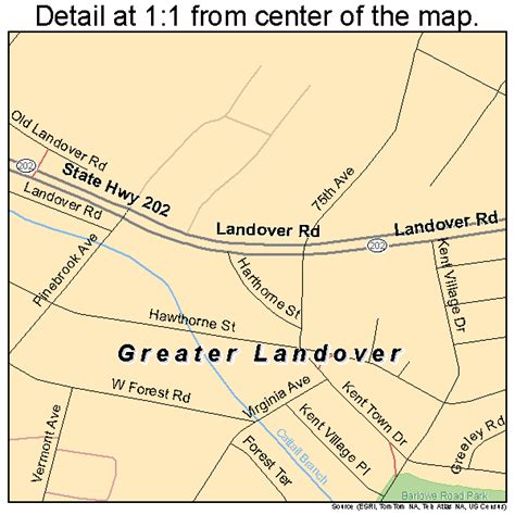 Greater Landover Maryland Street Map 2434711