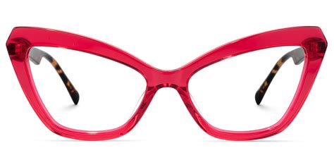 Shaneika Cat Eye Red Eyeglasses Vooglam