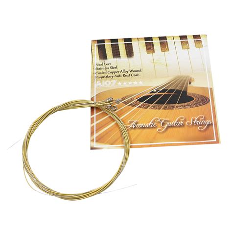 Acoustic Guitar Strings Brass Alloy Standard Lightweight 6 String ...