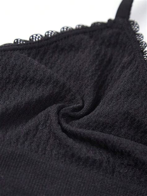 Women S Sexy Lingerie Set Solid Seamless Ribbed Satin Trim Bra Panty Lingerie Piece Workout