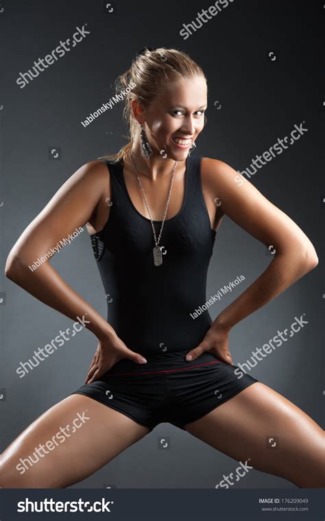 Beautiful Sexy Blonde Girl Sports Clothes Stock Photo Shutterstock