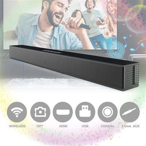 Coluna Sem Fio Soundbar Alto Falante Bluetooth Poderosa Barra De Som De