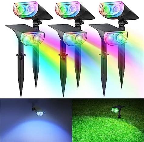 Epistar Solar Spot Lights Outdoor Color Changing 29 LED 7 Modes RGB