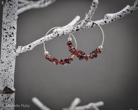 Capricorn January Birthstone Garnet Earrings Positive Energy | Etsy