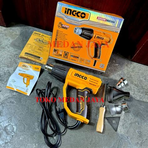 Jual Mesin Heat Gun Hot Air Gund Pemanas Angin Heavy Duty Ingco Hg Shopee Indonesia