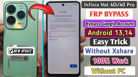 Infinix Hot 40i 40 Pro FRP Bypass Android 13 14 Infinix Google Account Bypass Without Pc YouTube