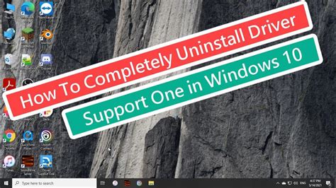 How To Completely Uninstall Driver Support One In Windows 10 YouTube