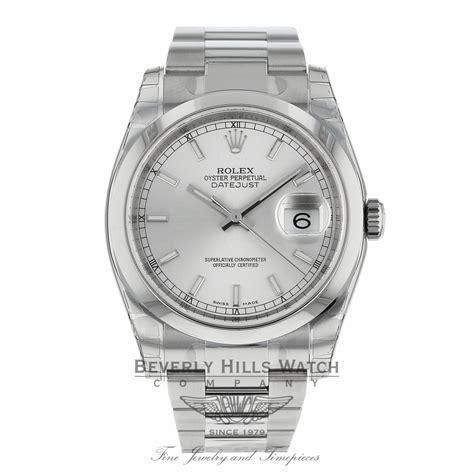 Rolex Datejust Stainless Steel Mm Oyster Bracelet Domed Bezel Silver