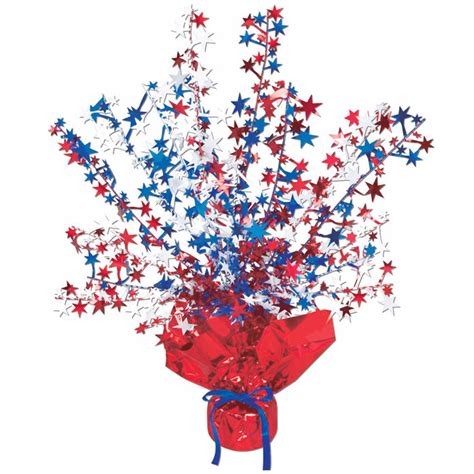 Red White Blue Star Burst Centerpiece Fiesta Party Supplies