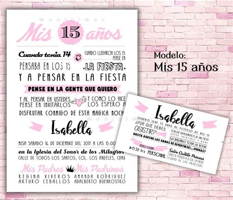 Invitacion Pase Xv A Os Imprimible Digital Personalizado En