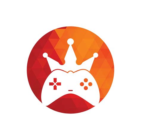 Game King Logo Icon Design Gamepad King Logo Vector Design