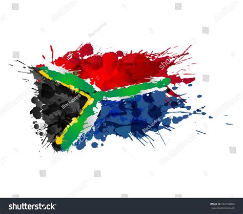 Drapeau sud africain en écharpes colorées illustration de stock