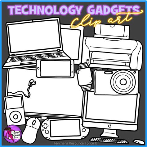 Technology Clip Art Gadgets For The Office Classroom Shoptrfone