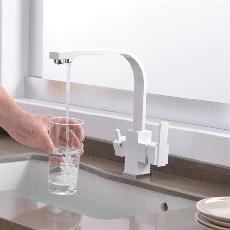 Kitchen Mixer Tap Drinking Filtered Water Outlet 3 In 1 Sink Faucet