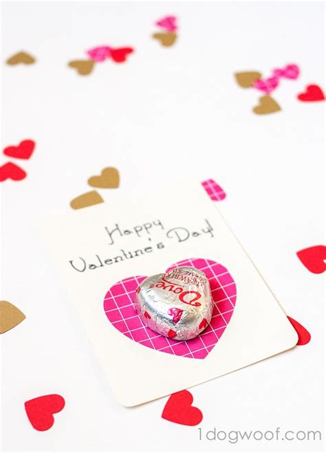 Simple Chocolate Heart Valentine | Valentines school, Handmade ...