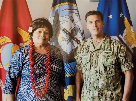 Amata Meets With Indo Pacific Commander Admiral Aquilino Us Representative Aumua Amata Coleman