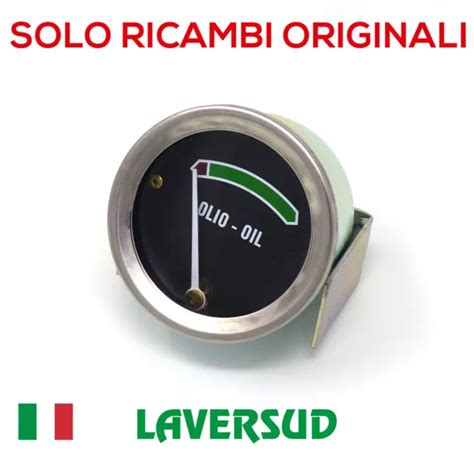 MANOMETRO PRESSIONE OLIO Meccanico per Trattore FIAT 0 8 bar Ø 52mm cod