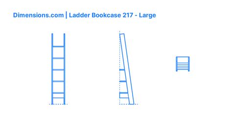 Ladder Bookcase Large Dimensions Drawings Dimensions