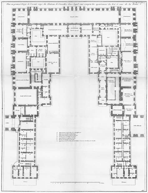 Palace of Versailles Principal Floor Plan under King Louis XIVs reign | Versailles, Palace of ...