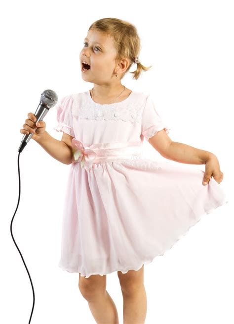 Little girl singing. stock photo. Image of mouth, child - 3018782