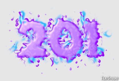 201 Text Effect and Logo Design Number