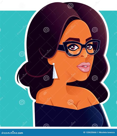 July 5 Oprah Winfrey Vector Editorial Caricature Illustration