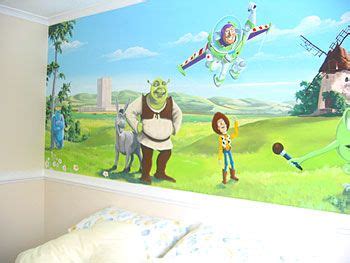 shrek toy story mural Murals For Kids, Monsters Inc, Shrek, Toy Story ...