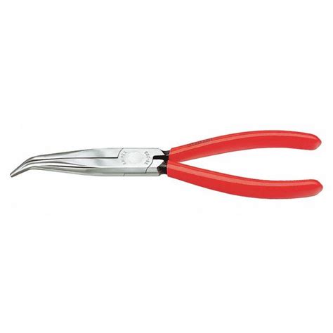 KNIPEX Standard Bent Long Nose Plier Plastic Coated Handle 38 21 200