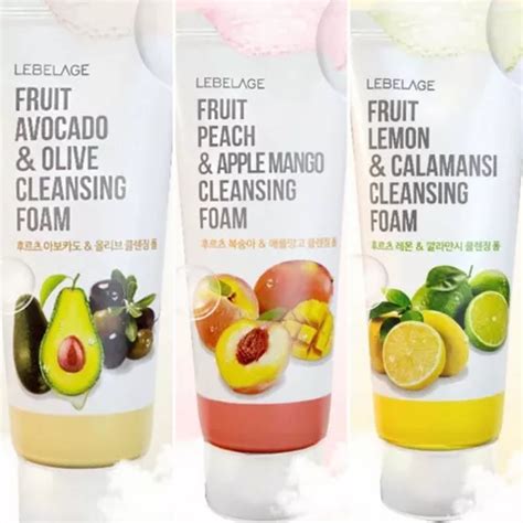 Espuma Jabon Limpiadora Facial Coreana De Frutos Set De 3pz