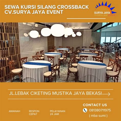 Gudang Sewa Kursi Silang Crossback Murah Ciledug Tangerang C