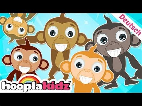 Fünf kleine Affen Kindermusik und Lieder für Kinder HooplaKidz