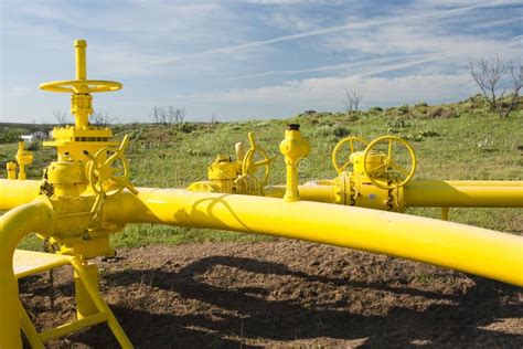 Natural Gas Pipeline stock image. Image of flanges, natural - 9621401