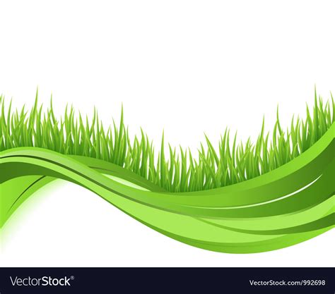 Green Grass Nature Wave Background Royalty Free Vector Image