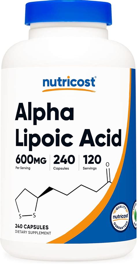 Amazon Nutricost Alpha Lipoic Acid Mg Per Serving Capsules