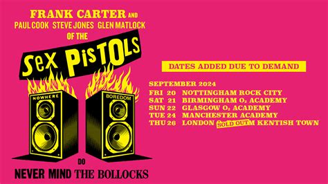 Frank Carter And Sex Pistols Members Announce New UK Dates The Midlands Rocks