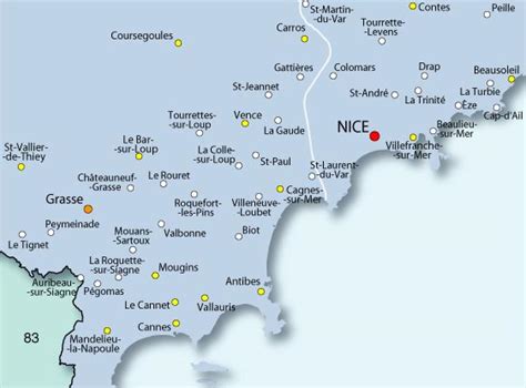 Le Splaf Carte Des Alpes Maritimes Environs De Nice