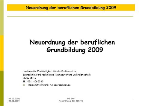 Neuordnung Der Beruflichen Grundbildung Ppt Herunterladen