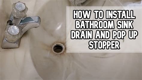 how to install bathroom sink drain