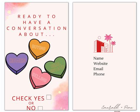 Conversation Hearts Valentine S Day Popby Gift Tag Canva Custom Digital