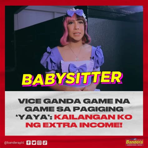 Bandera On Twitter Naging Babysitter Si Meme Vice Ganda Sa