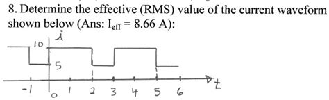 Solved Determine The Effective Rms Value Of The Current Waveform