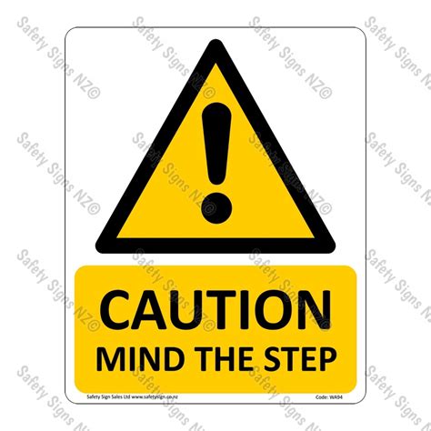 WA94 – Caution Mind The Step Sign | Best Range of Safety Signs