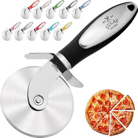 Zulay Premium Pizza Cutter Steel Pizza Cutter Wheel Food Grade