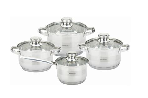 Набор кастрюль с крышками BOHMANN 8 предметов - купить с доставкой по ...