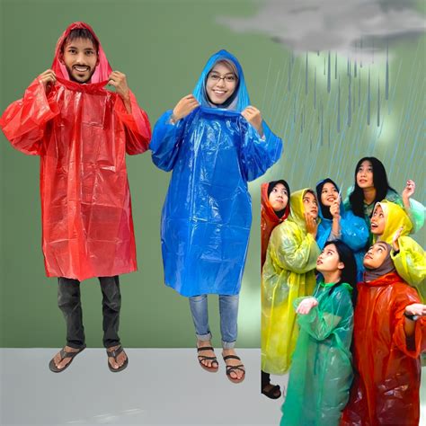 Jual Jas Hujan Plastik HDPE Tebal Lengan Panjang Raincoat Travel