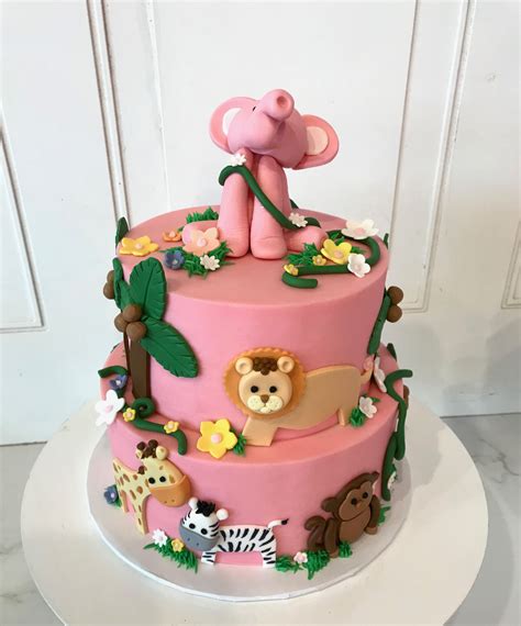 Safari Girl Baby Shower Cakes