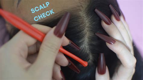 ASMR Tingling Scalp Check Scalp Massage Scalp Scratching Sounds For